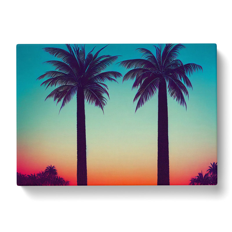 Statuesque Palm Trees - Wrapped Canvas, 40cm H x 60cm W x 3cm D