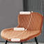 Modern 62cm Upholstered Orange Velvet Curved Bar Stool-68744691
