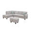 Accent coussins - Canapé modulaire équipé en gris clair-1503311249