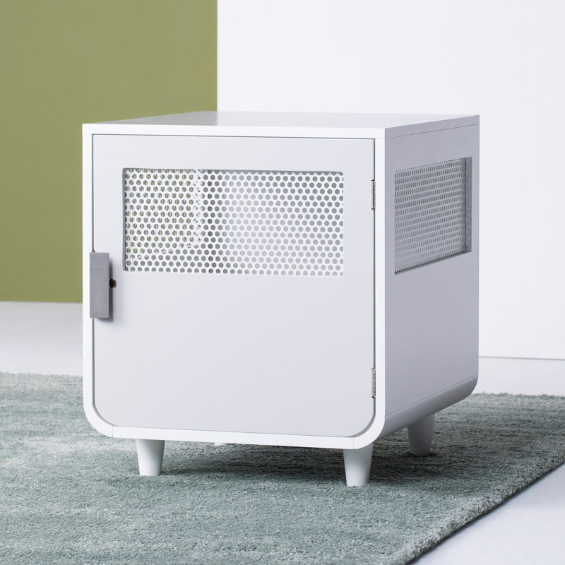Furniture Style Crate with 1 Door, 60.96cm H x 58.42cm W x 76.2cm D, Alpine White