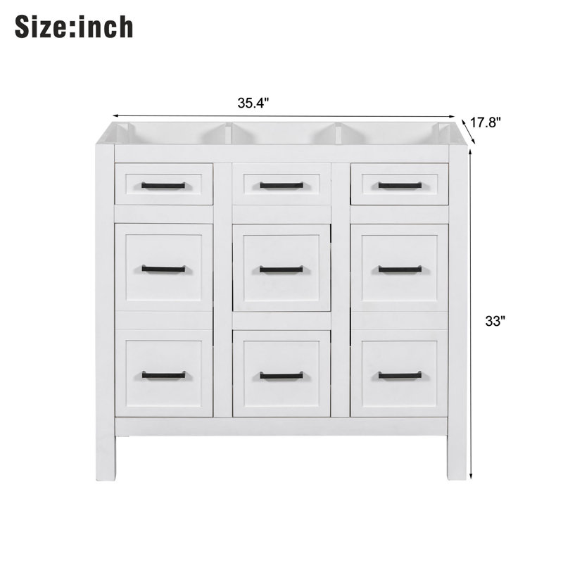 Naheem 35.4'' Single Bathroom Vanity Base Only