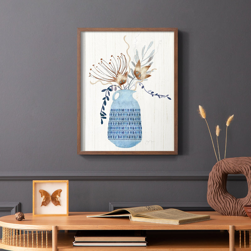 Boho Arrangement I, reproduction encadrée - bois massif, Brun, H 20 po x l 16 po