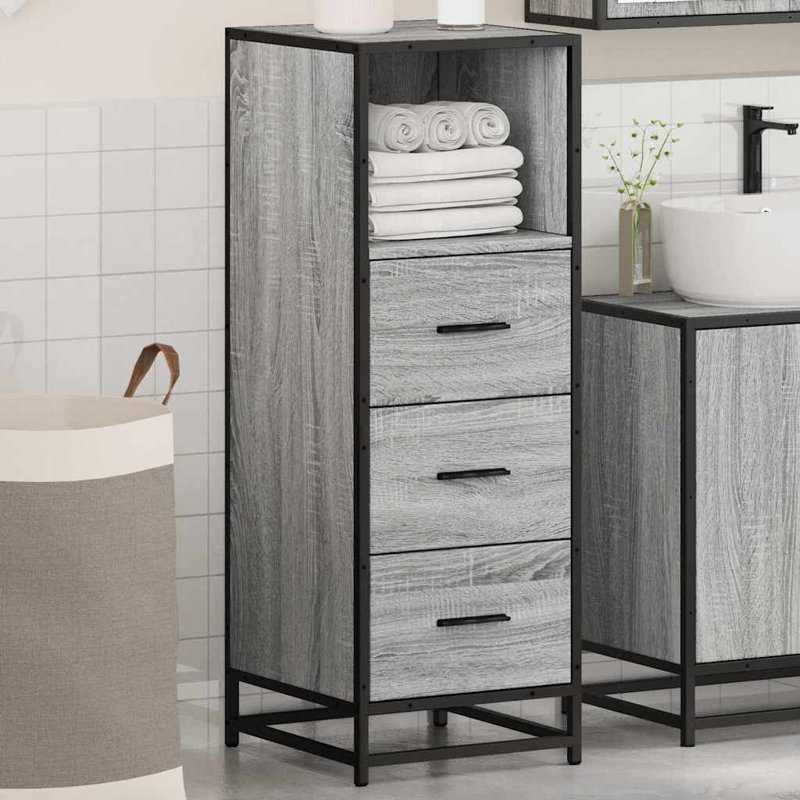 Shoniece Bathroom Cabinet, Grey Sonoma
