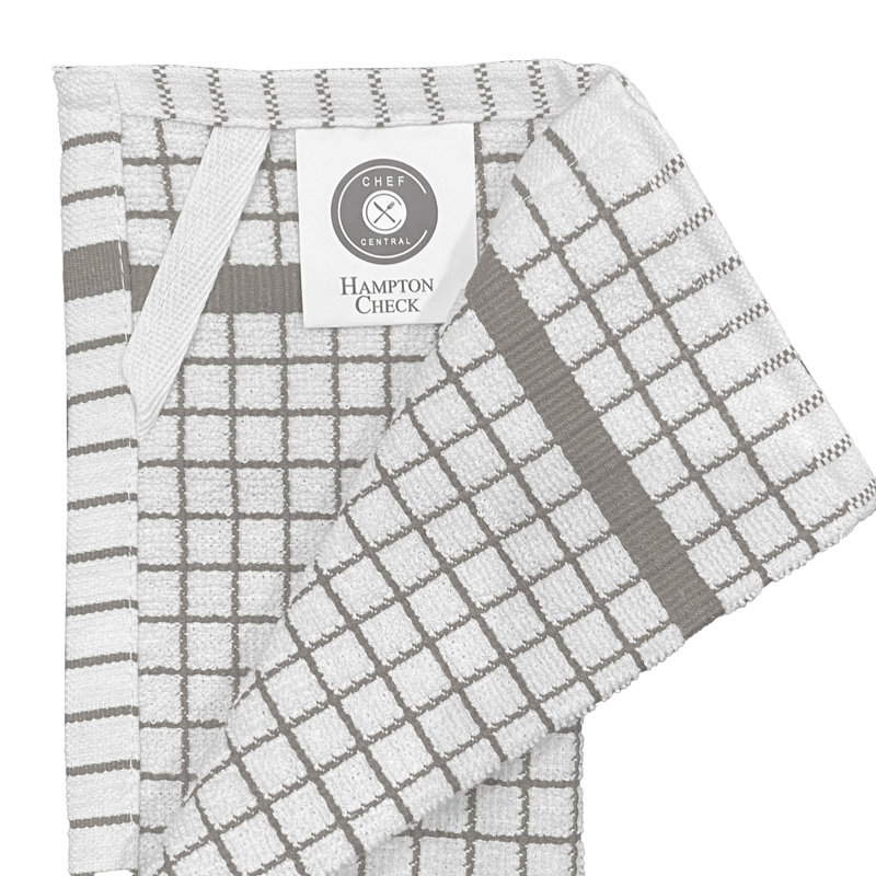 Cotton Checkered Dish Cloth Kitchen Towel, Gray