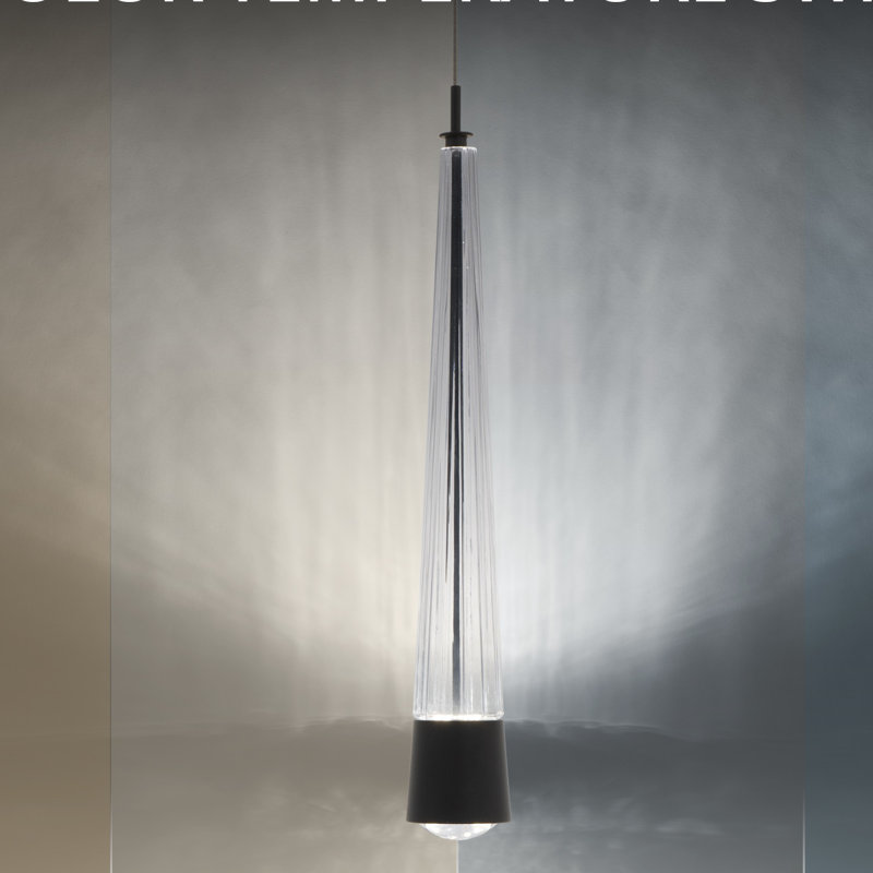 Quill Round Multi-Light 4-CCT Pendant, Black