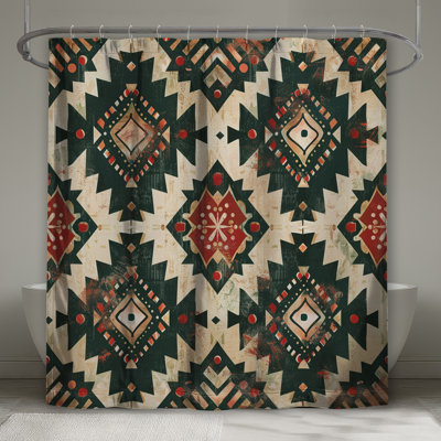 Southwestern Tribal Pattern Shower Curtains Extra Long