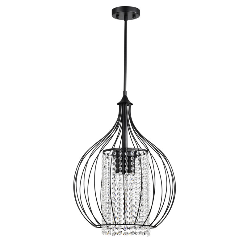 Dickman 3 - Light Unique/Statement Pendant, Matte Black