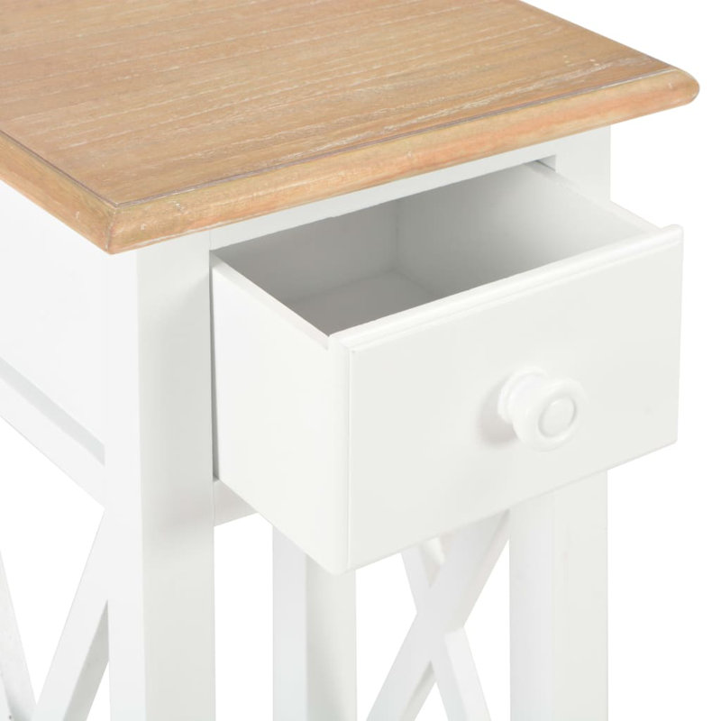 Luna End Table, White