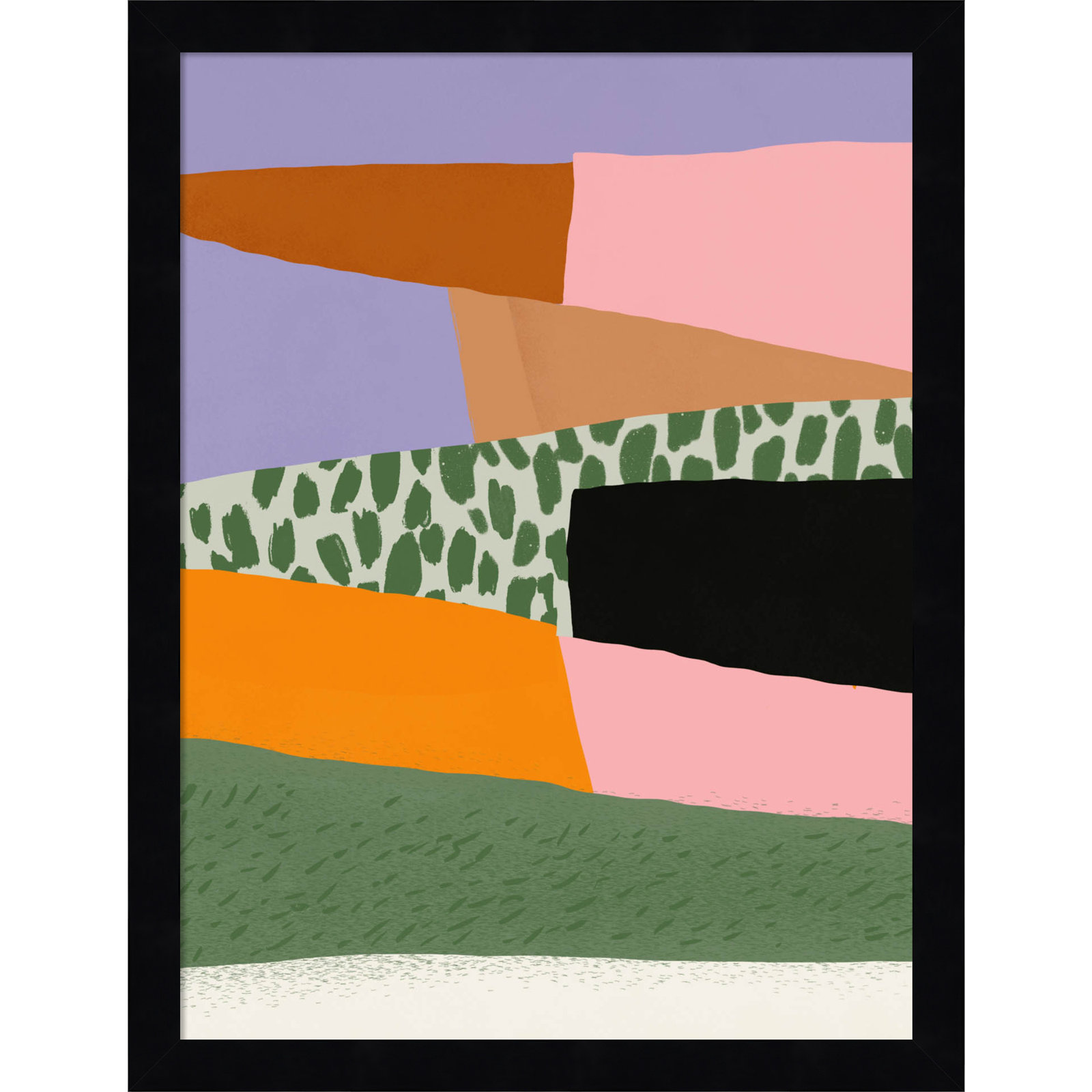Abstract Minimalism Collage 02 Print, Black, 17" H x 13" W