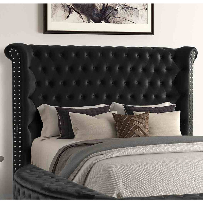 Lit de style contemporain, Black, King