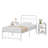 3 Piece Bedroom Set, Metal Bed Frame With Headboard And Nightstand Set Of 2, Classic Farmhouse Bedroom Furniture Set Of 3, No Box Spring Needed, Easy Assembly-2022926096-2022926097