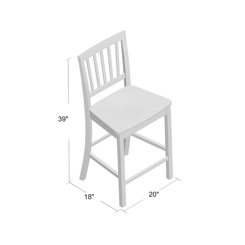 Tabouret de bar en bois massif de 24 po Wathen