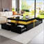 Table basse moderne carrée avec rangement à 4 tiroirs-1417460059