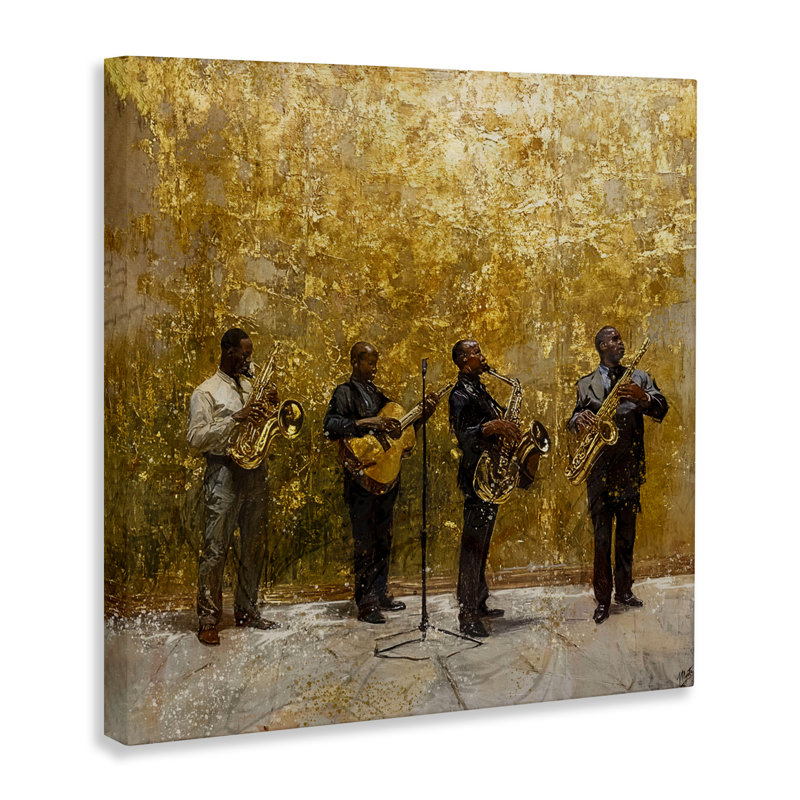 Toile «Golden Era», conception par Marta Wiley, H 17 po x l 17 po