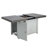 Extendable Rectangle Aluminum Alloy Fire Pit Table, 50,000BTU