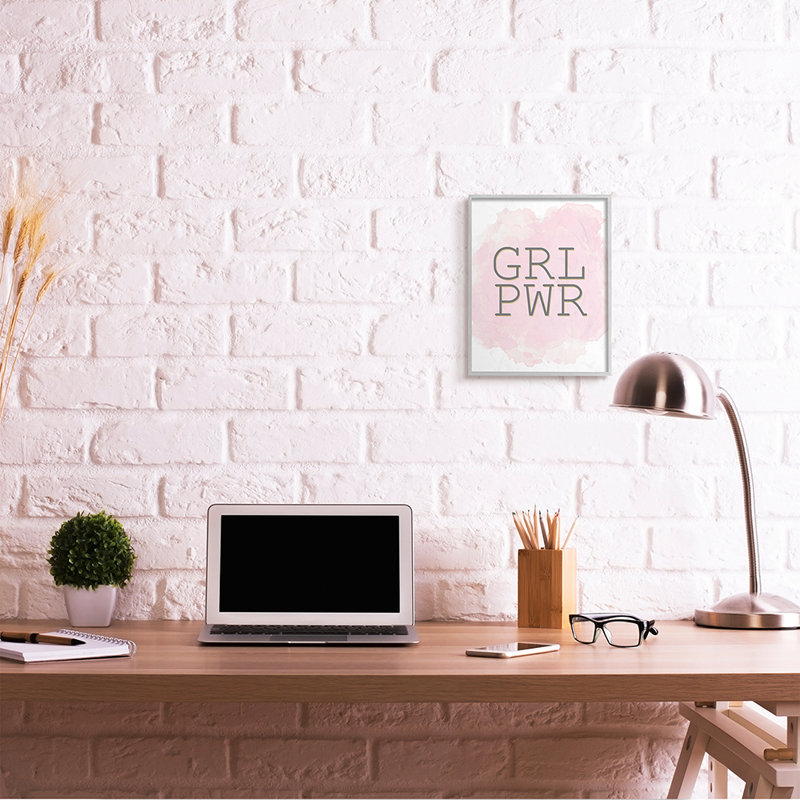 «Girl Power», abrégé sur texte abstrait, texture rose par Kim Allen - impression d'art graphique, Estampe numérique Farmhouse