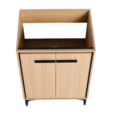 Meuble-lavabo de salle de bain de 24 po sans lavabo supérieur - Armoire élégante avec technologie de conception américaine, dispositif de rangement moderne à fixation en bois d'ingénierie procurant sophistication et luxe à la salle de bain
