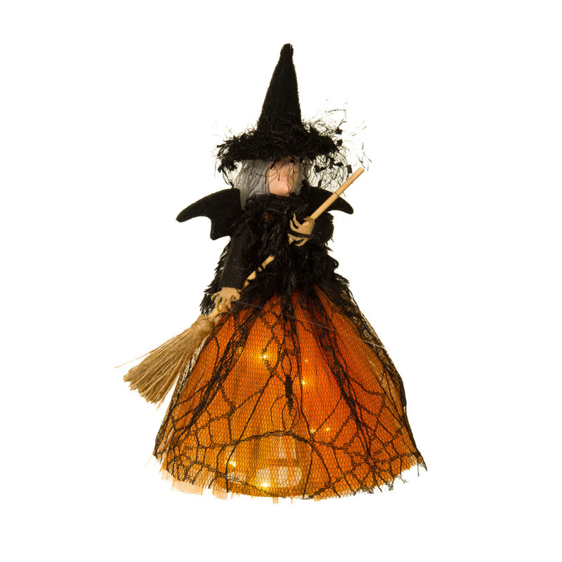 Sorcière orange souriante