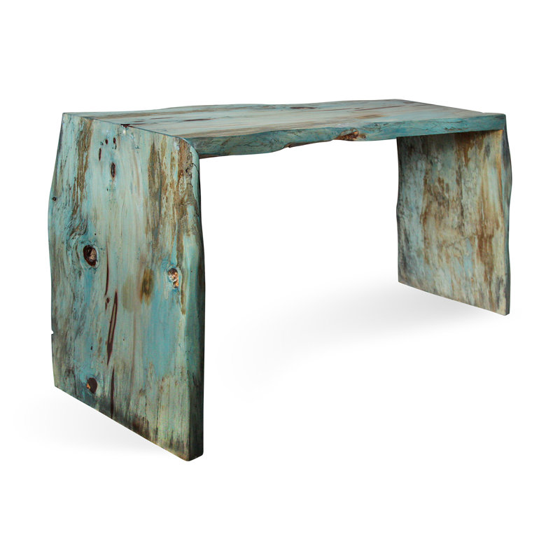 59'' Solid Wood Console Table, Aqua Blue