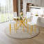 Ensemble de 2 tables de bar et tabourets de bar à hauteur fixe en verre Modern