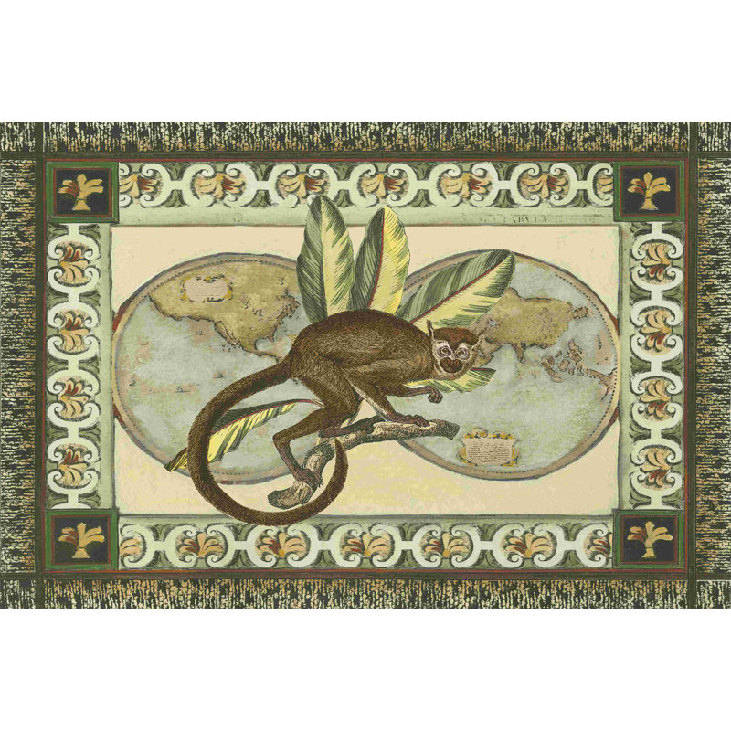 Grand singe tropical II, H 12 po x l 18 po