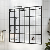 Esprit 56 in. - 60 in. x 60 in. French Monture Sliding Bathtub Door