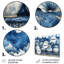 Poterie de plage dans des tons bleus et blancs - ensemble de décoration murale de poterie de plage-107181576-107181577