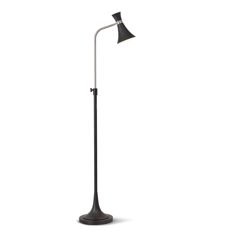 Eyan 70'' Arched Floor Lamp, Black, Black