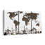 Ensemble 3 pièces carte du monde sur toile gris ardoise-376510605