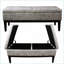 Banc de rangement, L 48 po à double élévation, impression de l'Ancien Monde pour vestibule / salon | Noir | Bois