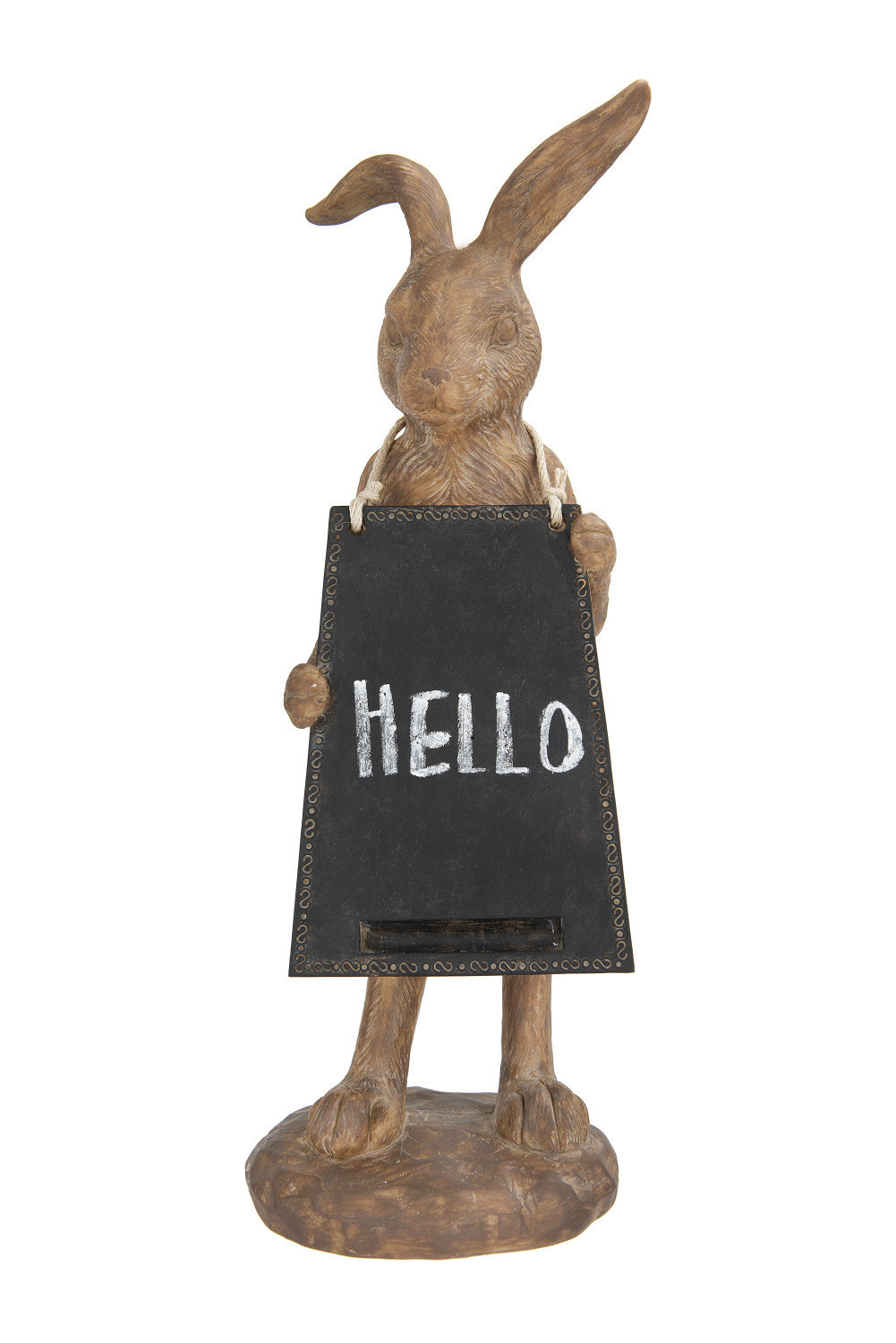 August Grove® Parma Rabbit Holding Working Chalkboard Figurine & Reviews | Wayfair