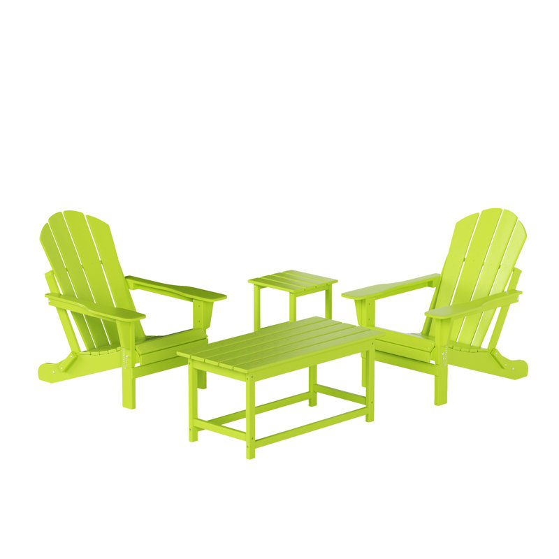 Laguna Foldable Outdoor Adirondack Chair, Lime