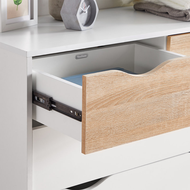 White 5 Drawer Chest of Drawers