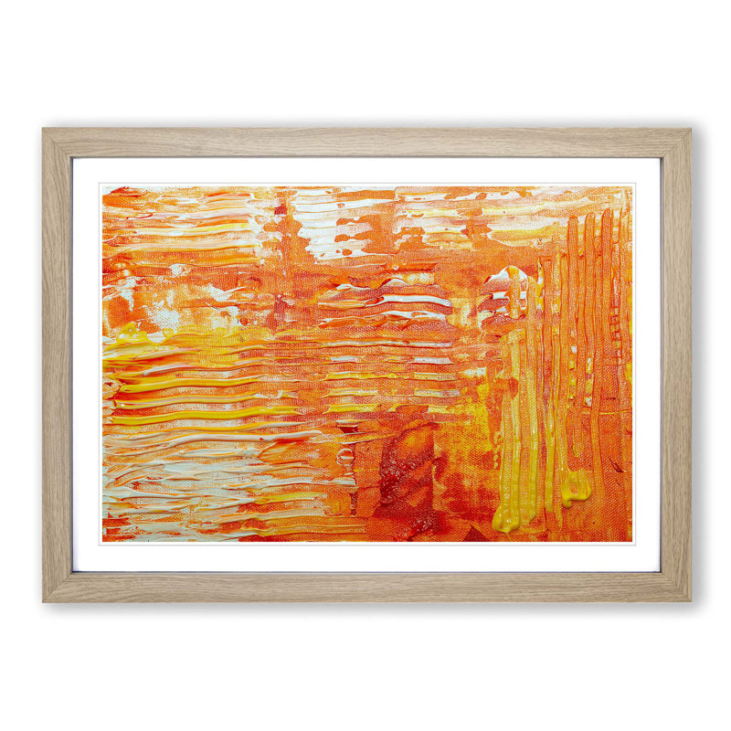 Abstract Art Painting Vol.169 by S.Johnson - Picture Frame Painting Print, 27cm H x 36cm W x 2cm D, Oak Framed