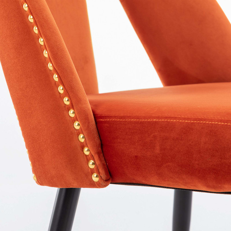 Chaise rembourrée Contemporary, Orange
