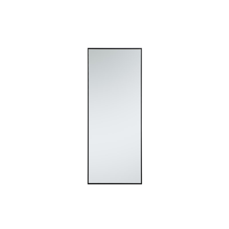 Miroir mural Sabine, 60 po x 24 po, Noir