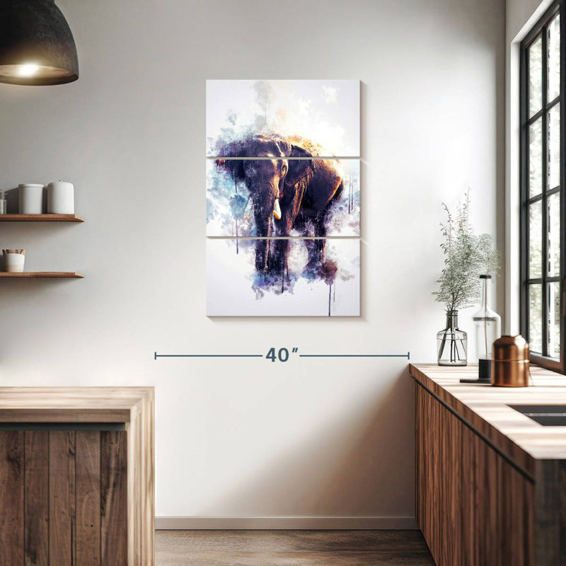 Brampt Elephant Looking, 38" H x 24" W