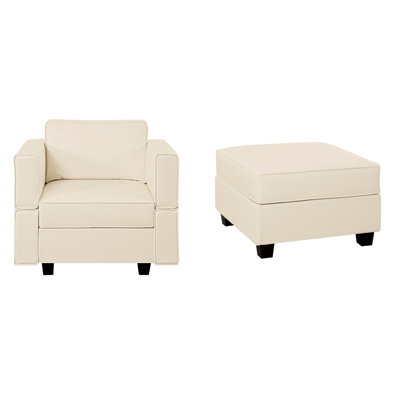Fauteuil club avec accoudoirs en cuir Gilburt