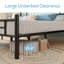 Lit plateforme en métal avec tête et pied de lit de style moderne, sans sommier tapissier-1120605654-1120605658