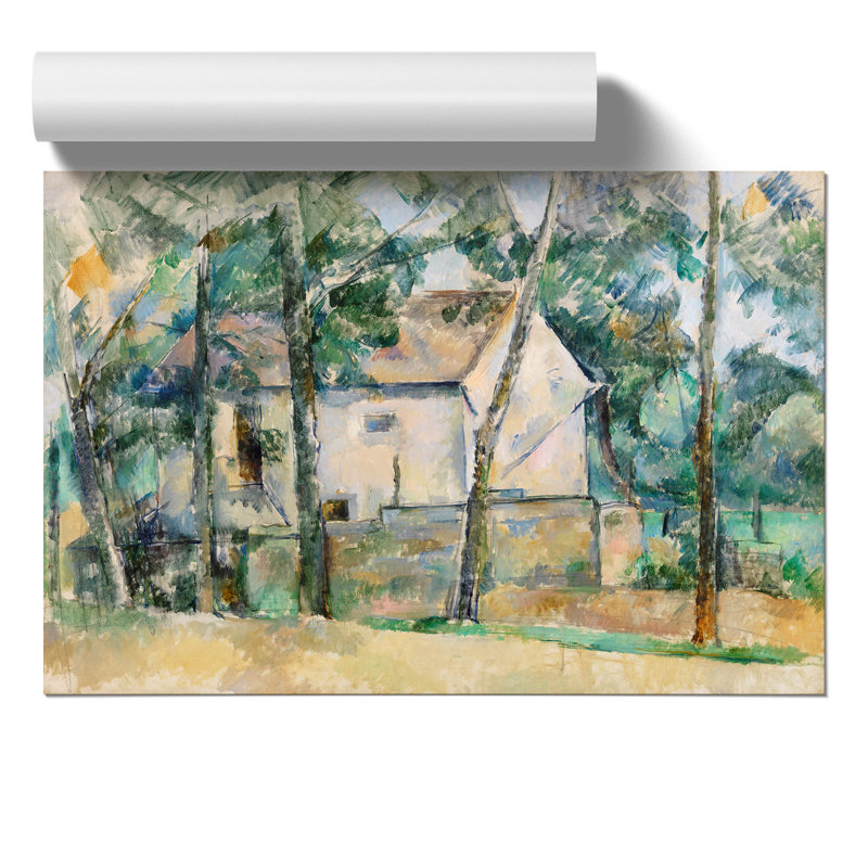 House And Trees by Paul Cezanne - No Frame Painting, 21cm H x 30cm W x 0.1cm D