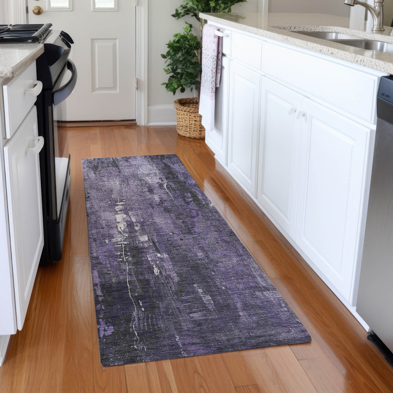 Premium Machine Washable Strinko AMF1683 Modern Rug, Runner 2'3" x 7'6"