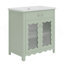 Meuble-lavabo 31 po avec verre trempé, vert-1569519565