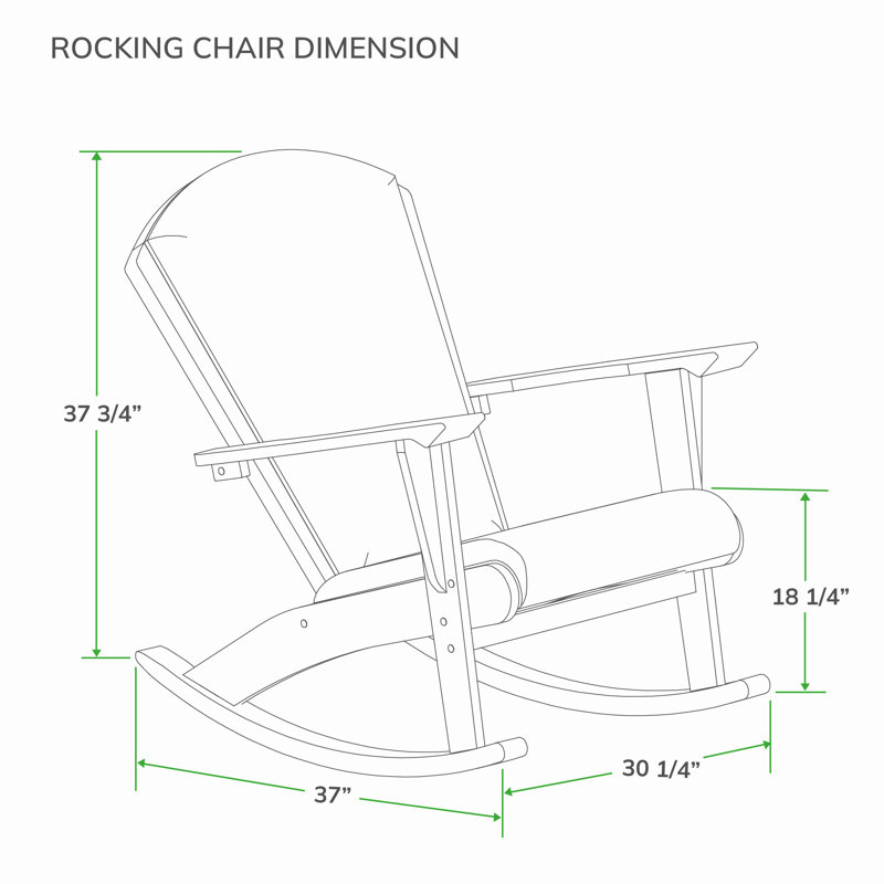 Dezi Rocker Solid Wood Chair with Cushions