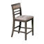 Ensemble de table de salle à manger 7 pièces à hauteur de comptoir 1 table 6 chaises de style transitionnel gris et beige