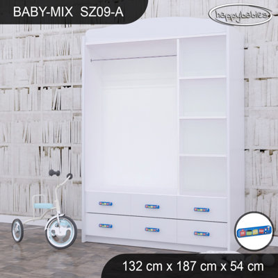 Baby 3 Door Wardrobe