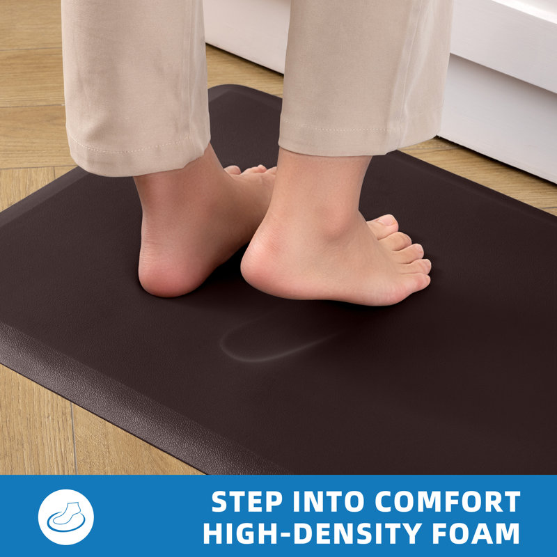 Anti-Fatigue Non-Skid Kitchen Mat, Runner 17" x 60", Brown