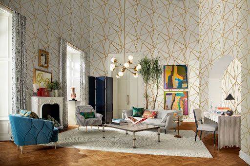 Mid century modern room design.