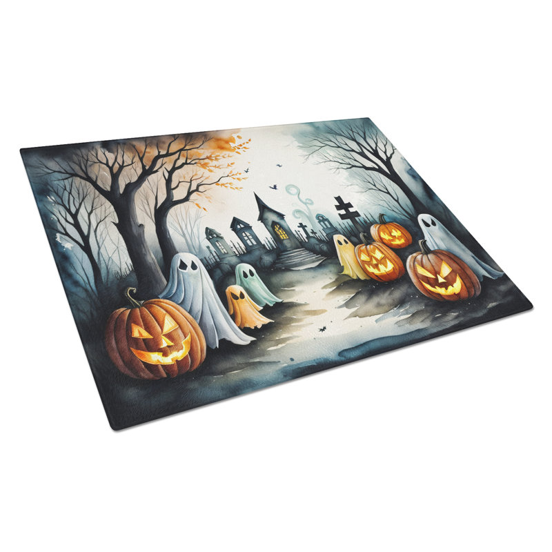 Grande planche à découper en verre fantôme fantôme d'Halloween