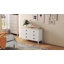 Commode moderne pour la chambre à coucher avec 6 tiroirs et glissières silencieuses - blanc