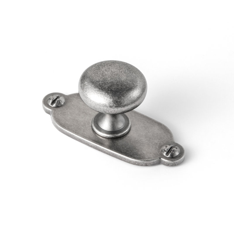 Poignée de 1,18 po avec entretoise, Argent antique, 1.18